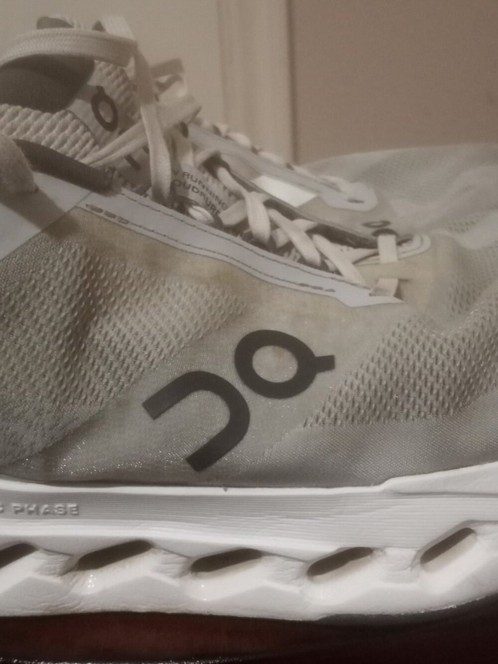 On Cloudsurfer Next 3ME30020070 Gray/White Running Shoes Sneakers Men Sz 9.5 - Picture 5 of 13